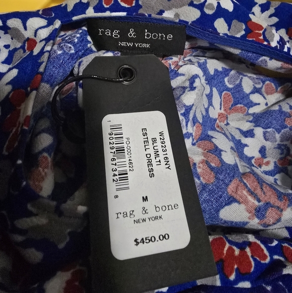 NWT Rag & Bone Blue Sleeveless V-Neck Sundress - Picture 9 of 9